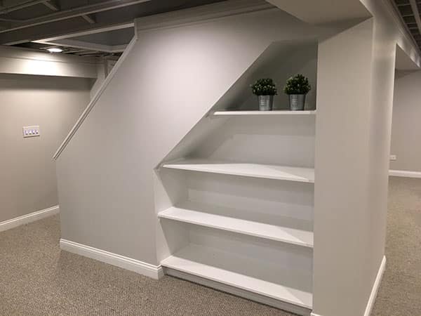 Schaumburg Custom Shelves in Basement Remodeling