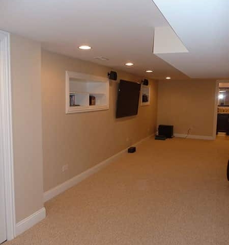 Drywall and Trim in Basement Finish in Schaumburg