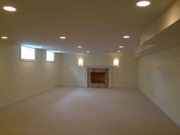 Living Room Space in Schaumburg Basement