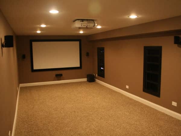 Movie Room in Basement Finish Schaumburg