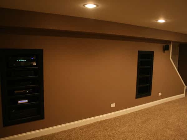 Schaumburg Media Center in Basement Remodel