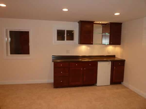 Kitchen Area in Remodeled Basement Schaumburg