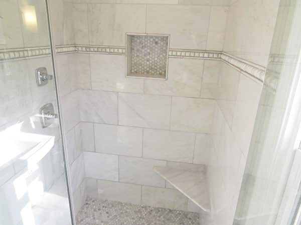 Schaumburg White Tiled Showers