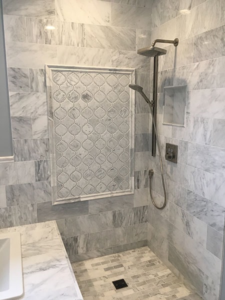 Decorative Style Custom Tile Shower in Schaumburg