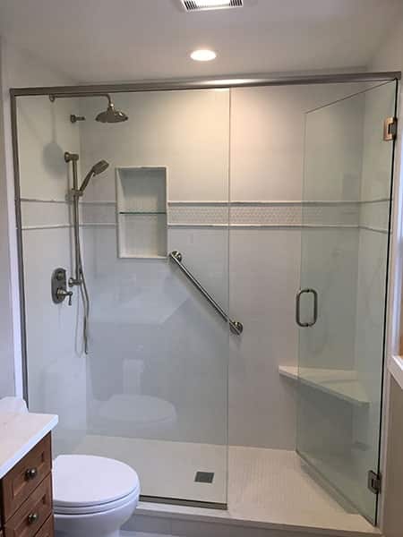 Clean White Tile Shower Schaumburg