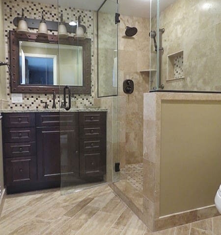 New Tile Shower and Vanity Schaumburg