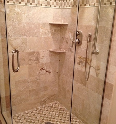 Light Gray Custom Shower Remodel Schaumburg