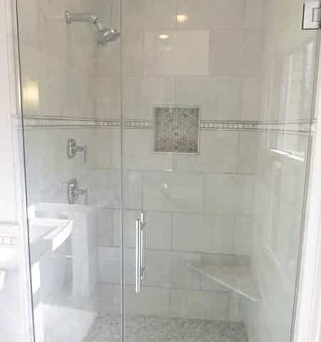 Custom Tile Shower and Glass Door Schaumburg