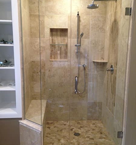 Custom Designed Shower with Seat in Schaumburg