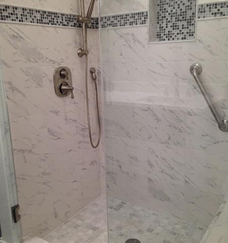 Custom Design Shower with New Hardware Schaumburg