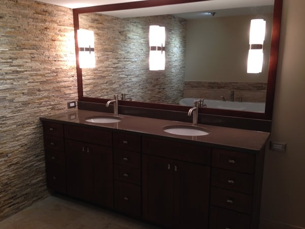 Two Sink Vanity in Remodeled Bathroom Schaumburg