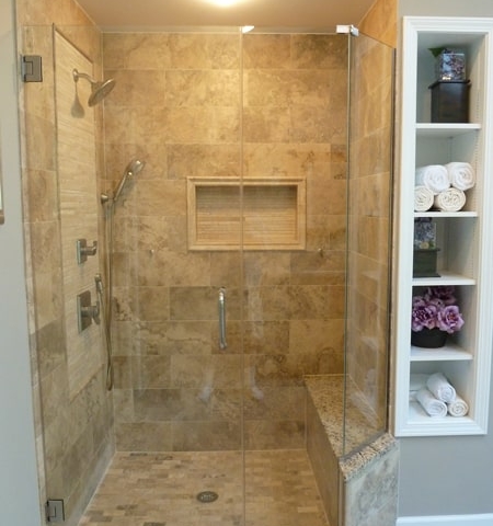 Open Shelf Storage and Shower in Schaumburg