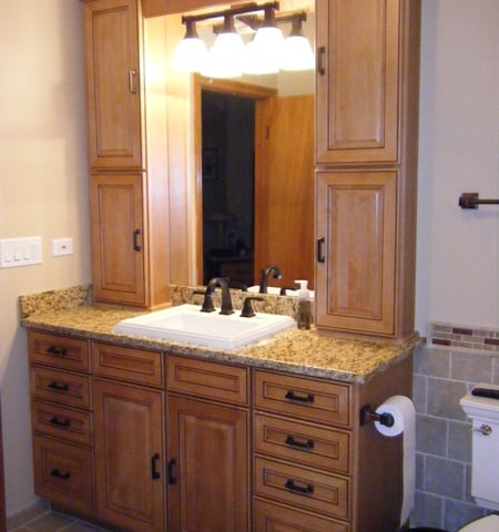 Light Colored Wood Vanity for Bathroom in Schaumburg