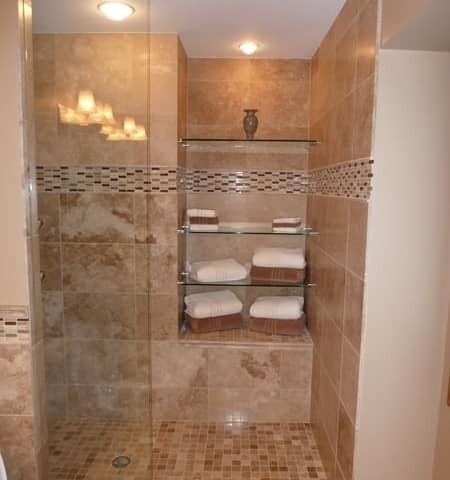 Towel Shelves and Custom Shower Tile Schaumburg
