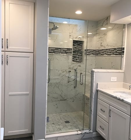 Schaumburg IL Glass Shower Decorative Tile Shower