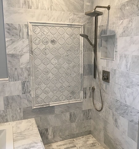 Decorative Style Custom Tile Shower in Schaumburg