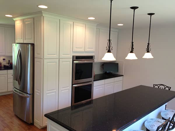 Remodeled Kitchen with Island and Lighting Schaumburg