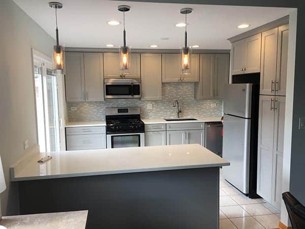 Kitchen Cabinets with Light Tops in Schaumburg