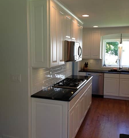 White Subway Tile in Remodeled Kitchen Schaumburg