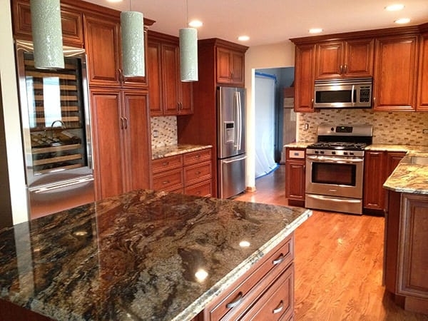 Granite Countertops in Remodeled Kitchen Schaumburg